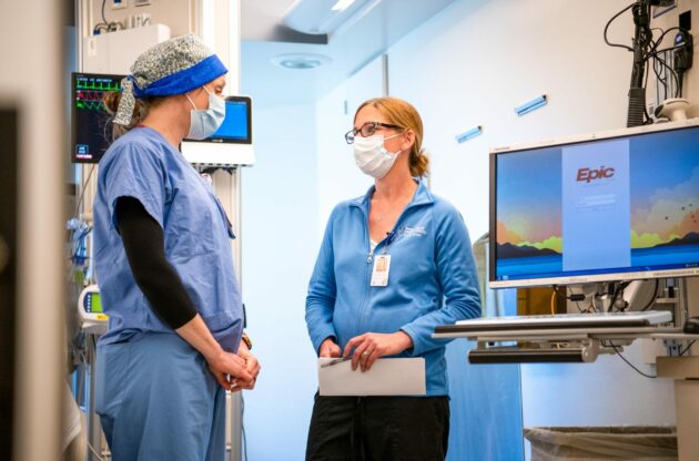 Two Doctors communicating.